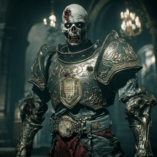 A Noble Zombie in Ornate Plate Armor