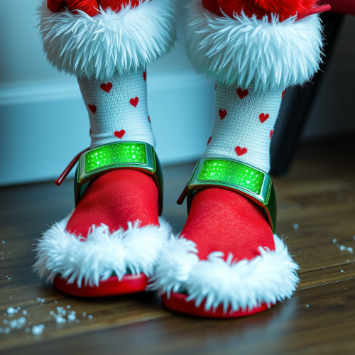 A Photo of Santa's Feet in Jandles
