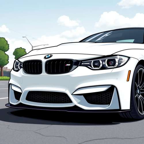 A Picture of a Cool White Car