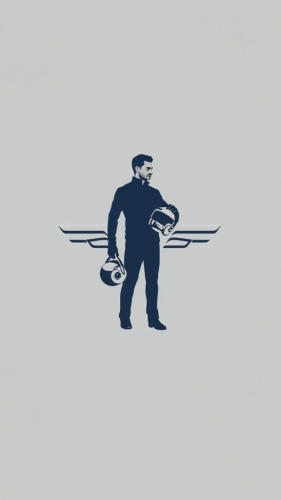 A Pilot and His Helmet: Minimalist Logo