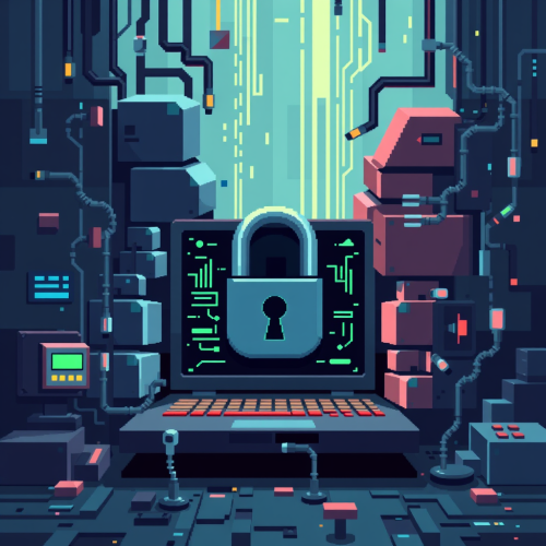 A Pixelated Illustration of Cybersecurity Skills Gap Game