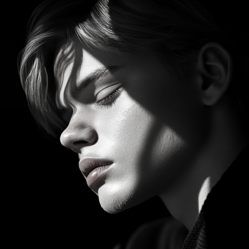 A Portrait of Melancholic Young Person in Soft Lighting