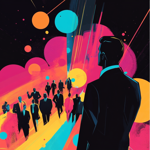 A Professional Leader Guides Diverse Team in Black