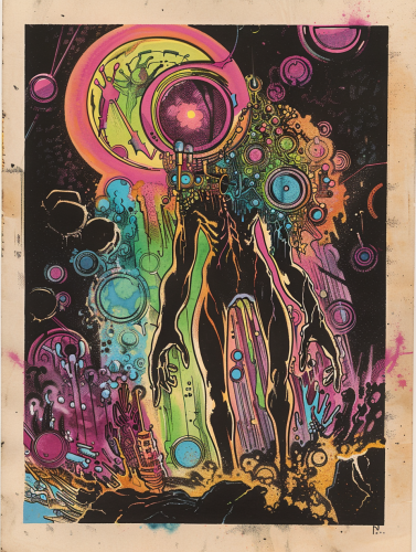 A Psychedelic Sci-Fi Entity Trading Card