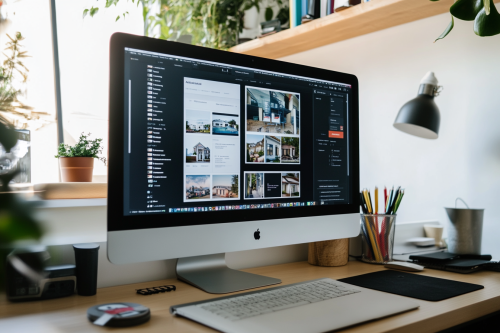 A Real Estate Office with Modern Workspace Decor