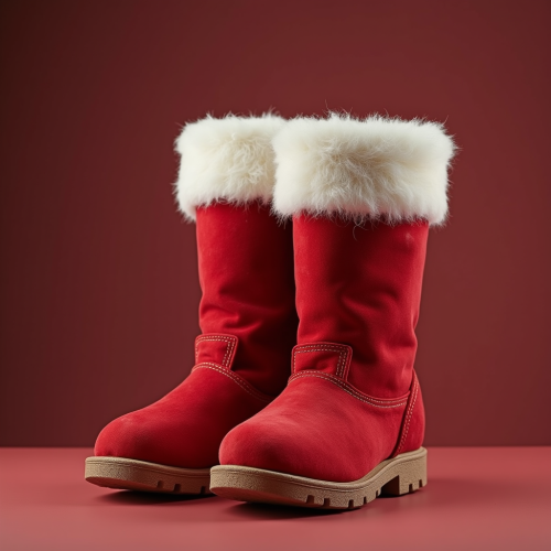 A Realistic Image of Santa's Empty Boots