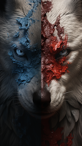 A Realistic Mad Wolf in Cinematic Lighting