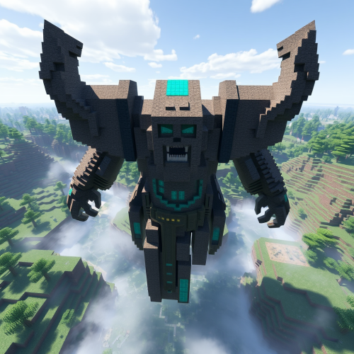 A Realistic Titan Using TNT in Minecraft