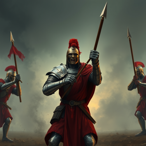 A Sad Battle With Defeated Medieval Soldiers.