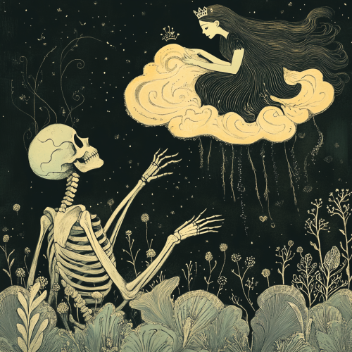 A Sad Skeleton Reaches for Empathetic Queen