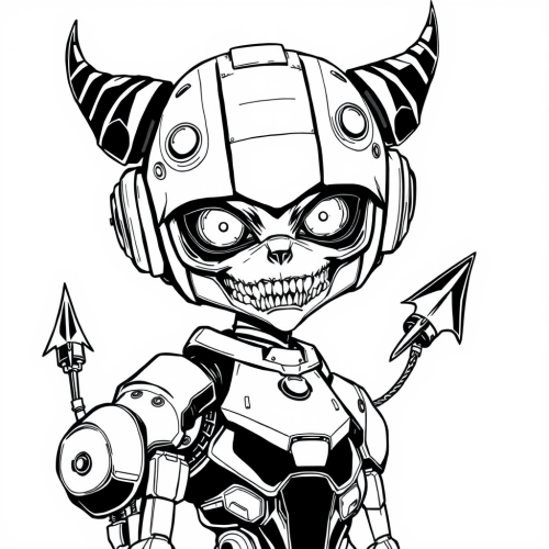 A Scary Yet Cute Manga Cyber Demon Girl