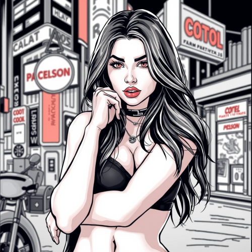 A Sexy Adult Urban Girl Coloring Page