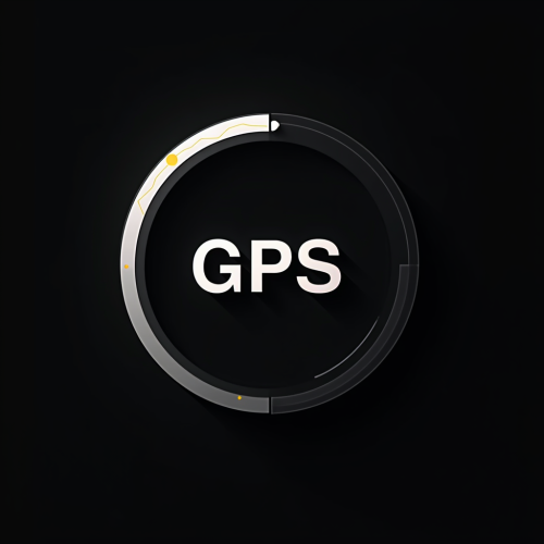A Simple Black and White GPS Logo