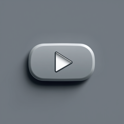 A Sleek Modern Grey Play Button