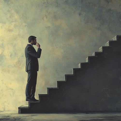 A Small Business Owner Hesitating