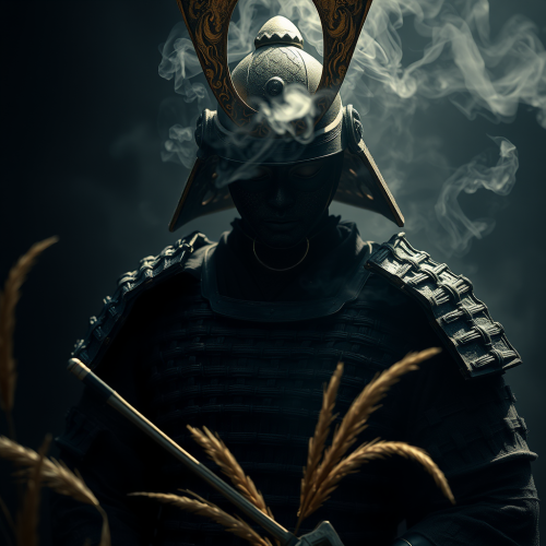 A Spiritual Samurai wearing Obsidian Armor