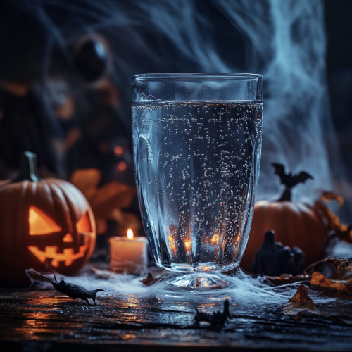 A Spooky Halloween Glass of Water