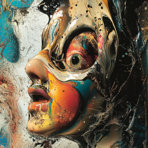 A Strange Doll Head and Animal Mask Image