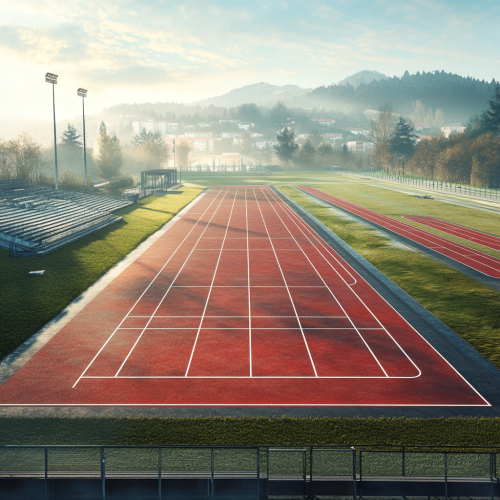A Stunning Panoramic View of a Running Track