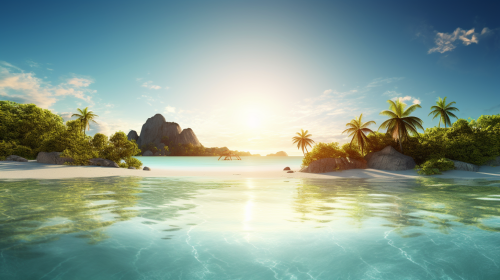 A Stunning Paradise Landscape for PowerPoint Background