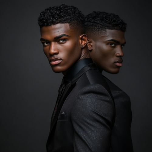 A Stylish African Man in Two Different Outfits