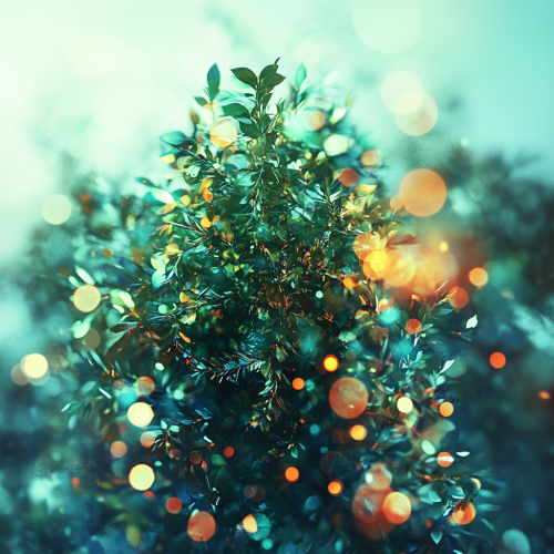 A Stylized Evergreen Tree Symbolizes Holiday Cheer