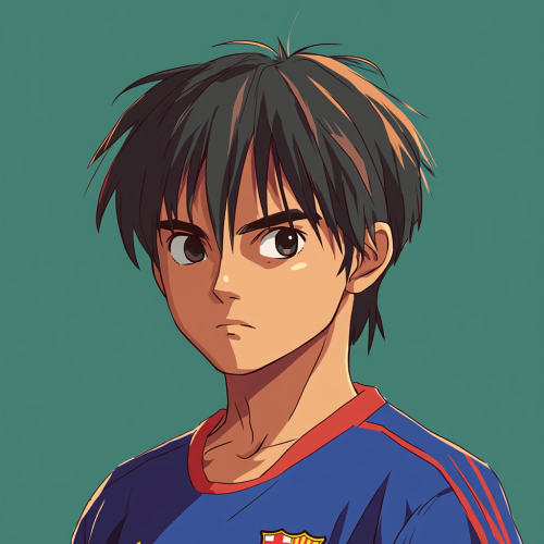 A Teenage Messi in Blue Barcelona Kit