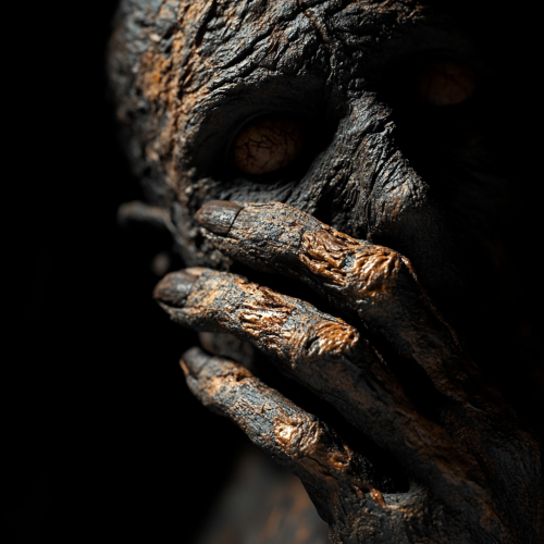 A Terrifying Monster in a Dark Coffin