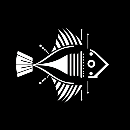 A University Department's Black and White Underwater Logo