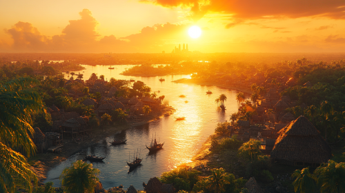 A Vibrant Evening in Nigeria's Landscapes