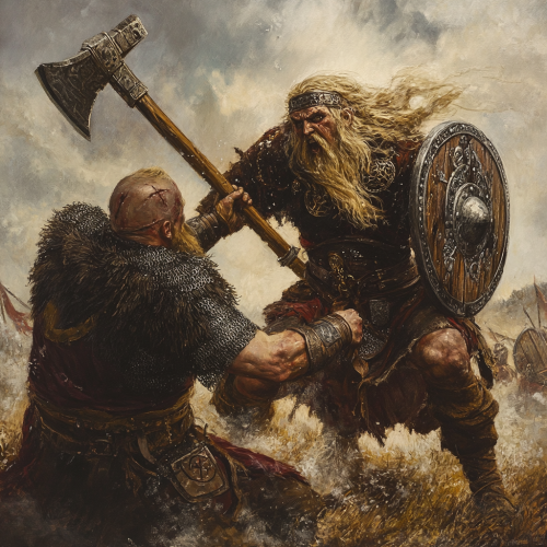 A Viking's Standoff: Wolf Attacks Ship