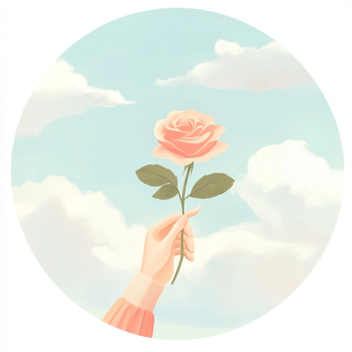 A Woman's Hand Holding a Rose