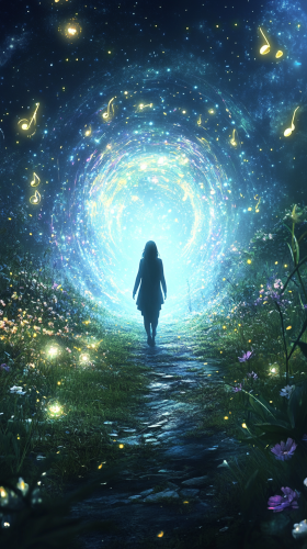 A Woman's Journey Through Enchanted Pathway