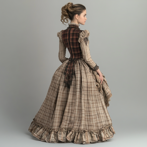 A Young Lady in Shabby Victorian Dress