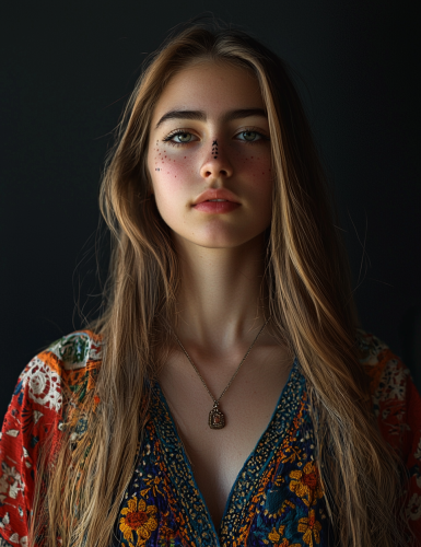 A Young Woman Celebrating Day of The Dead