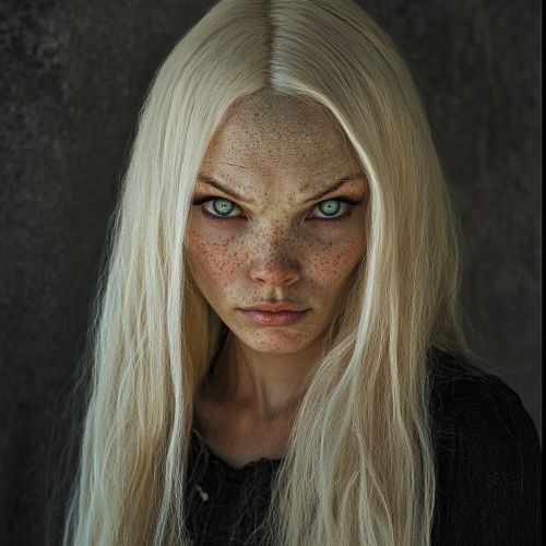 A beautiful woman transforms into an alien