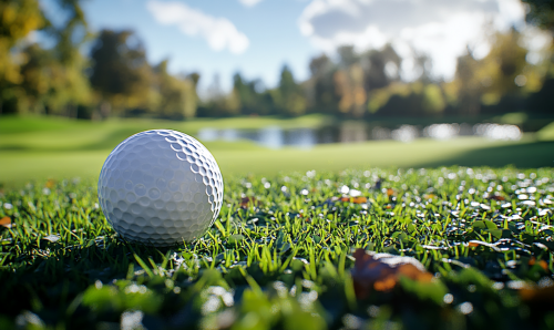 Golf ball on a tee