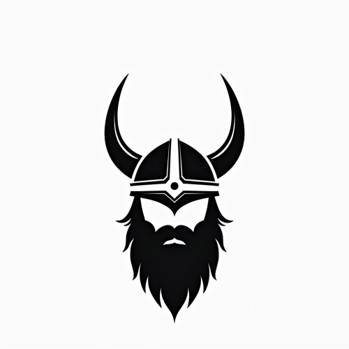 A black and white diagram of a viking helmet.