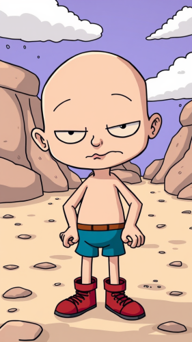 A cartoon character named Stewie Griffin is displayed.