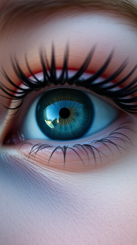 A close-up of space in the eye.