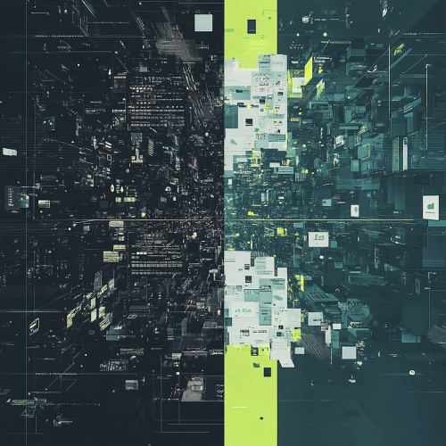 A cluttered and chaotic vs. clean user interface.