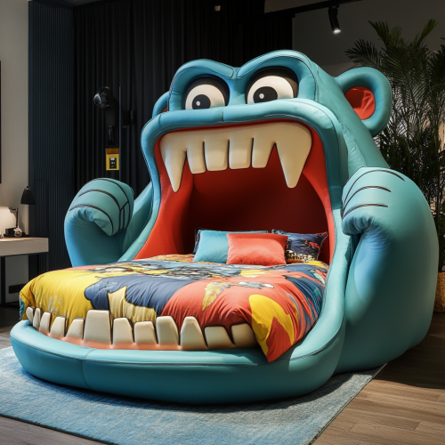 A cozy gorilla bed