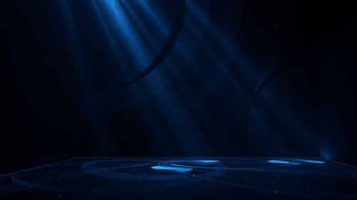 A dark blue abstract 3D wallpaper with shadows.