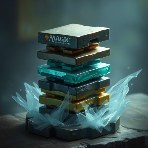 A display showing how stack works in Magic.