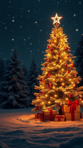 A festive Christmas wallpaper for your mobile device.