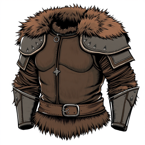 A furry hide armor shirt illustration.
