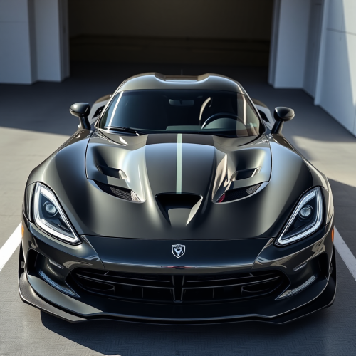 A futuristic 2025 Dodge Viper sports car.