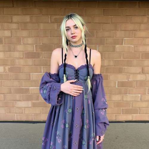 A girl named Billie Eilish plays dress-up.
