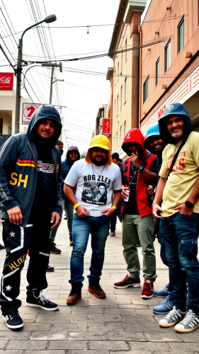 A group of friends posing together happily.