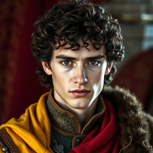 A handsome, regal Dornish father in noble attire.